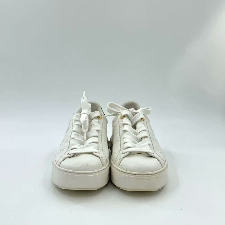 Louis Vuitton Louis Vuitton Time Out White Logo Sneakers Size US 5 / IT 35 - 3 Thumbnail