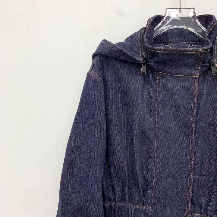 Fendi Fendi Pearl Decorated Hooded Denim Jacket Size L / US 10 / IT 46 - 3 Thumbnail