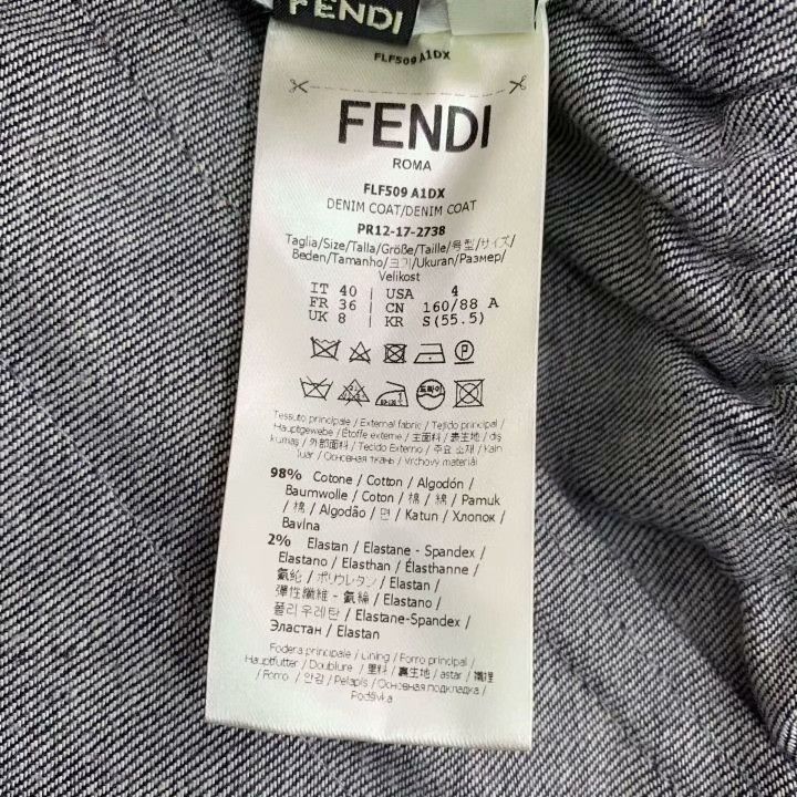 Fendi Fendi Pearl Decorated Hooded Denim Jacket Size L / US 10 / IT 46 - 7 Thumbnail