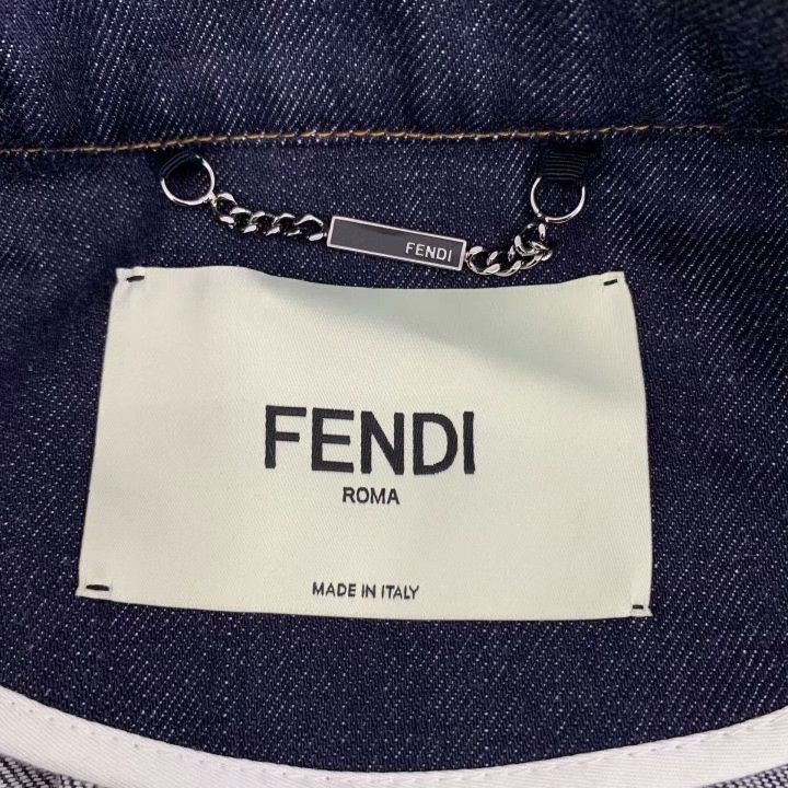 Fendi Fendi Pearl Decorated Hooded Denim Jacket Size L / US 10 / IT 46 - 5 Thumbnail