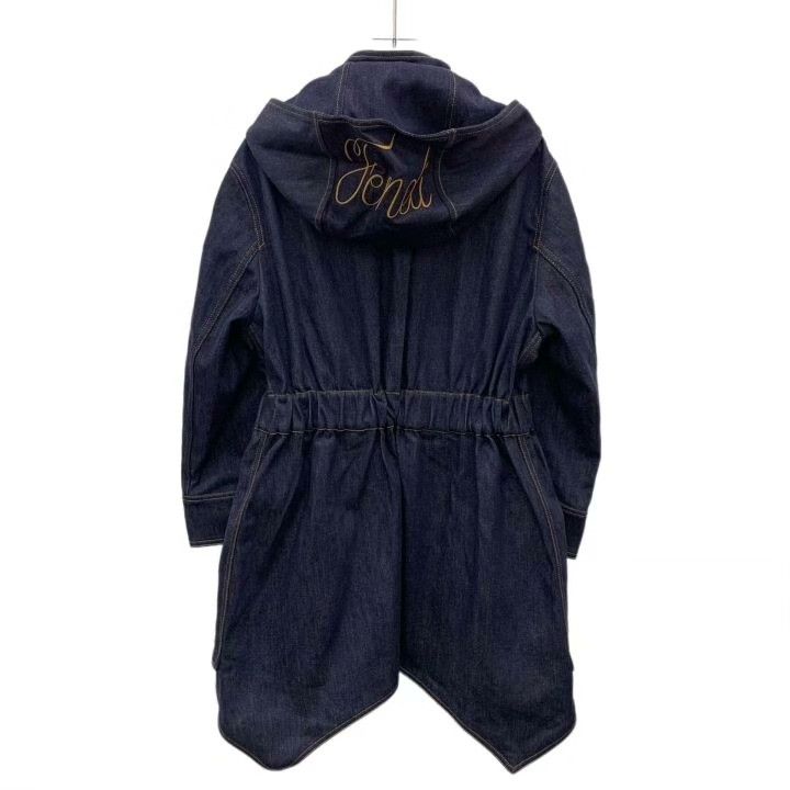 Fendi Fendi Pearl Decorated Hooded Denim Jacket Size L / US 10 / IT 46 - 2 Thumbnail