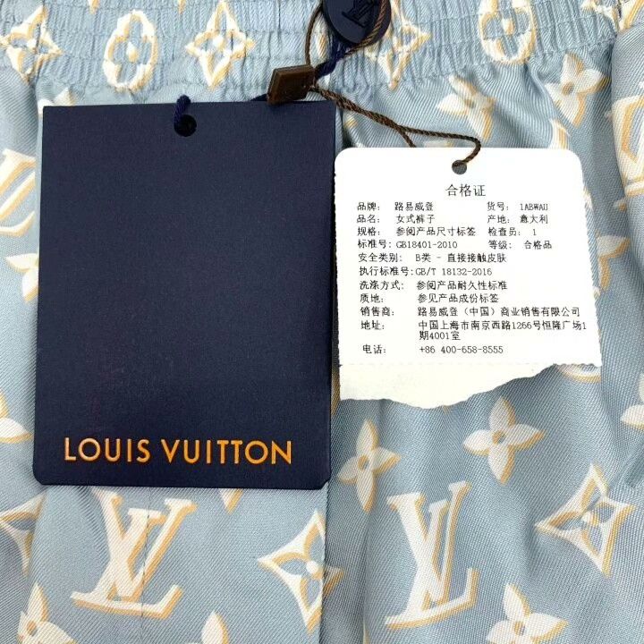 Louis Vuitton Louis Vuitton 2023 Light Blue Monogram Silk Shorts Size 36" / US 14 / IT 50 - 6 Thumbnail