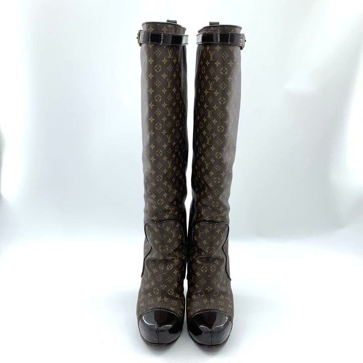 Louis Vuitton Louis Vuitton Monogram Block Heel Knee-High Boots Size US 7 / IT 37 - 3 Thumbnail
