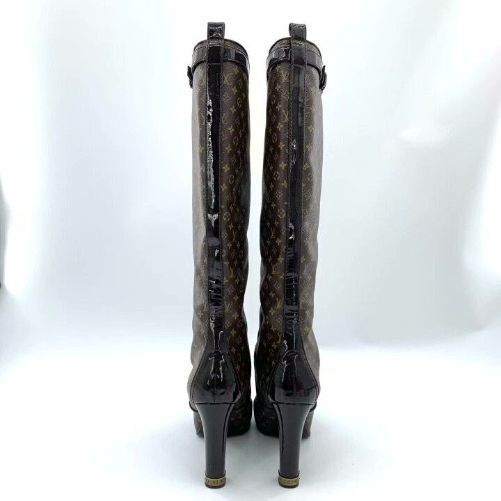 Louis Vuitton Louis Vuitton Monogram Block Heel Knee-High Boots Size US 7 / IT 37 - 4 Thumbnail