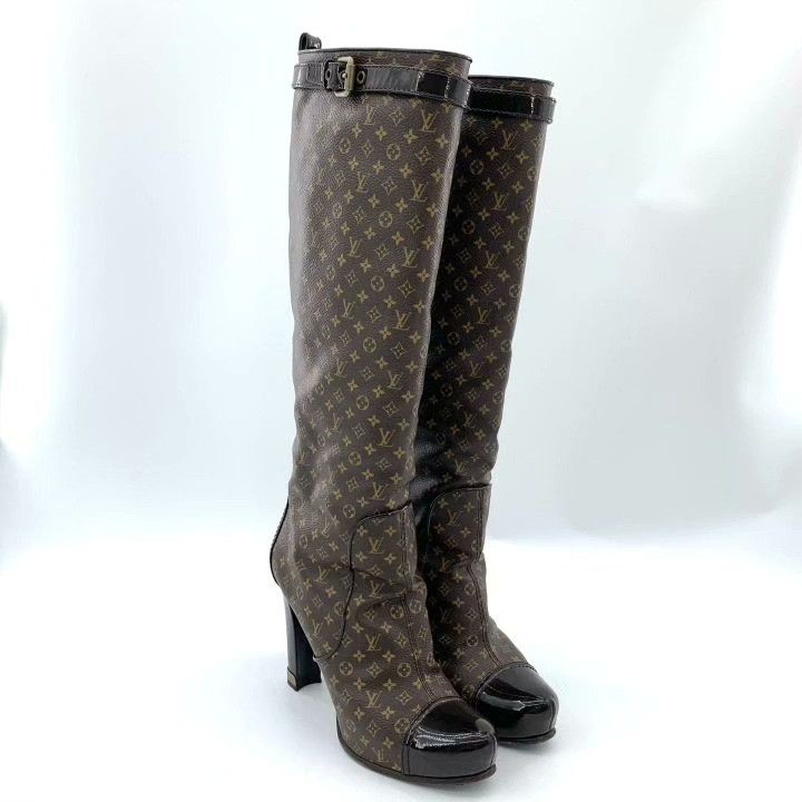 Louis Vuitton Louis Vuitton Monogram Block Heel Knee-High Boots Size US 7 / IT 37 - 2 Thumbnail