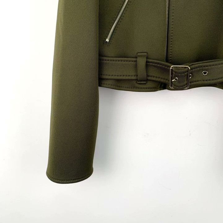 Max Mara Maxmara Dark Green Cotton Zip Jacket Size M / US 6-8 / IT 42-44 - 4 Thumbnail
