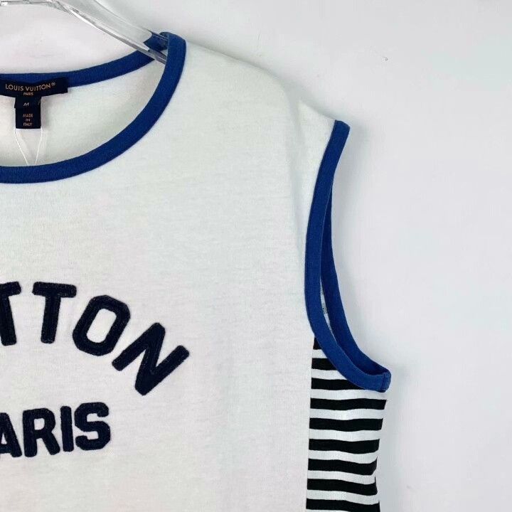 Louis Vuitton Louis Vuitton 2023 White Logo Embroidered Tank Size M / US 6-8 / IT 42-44 - 3 Thumbnail