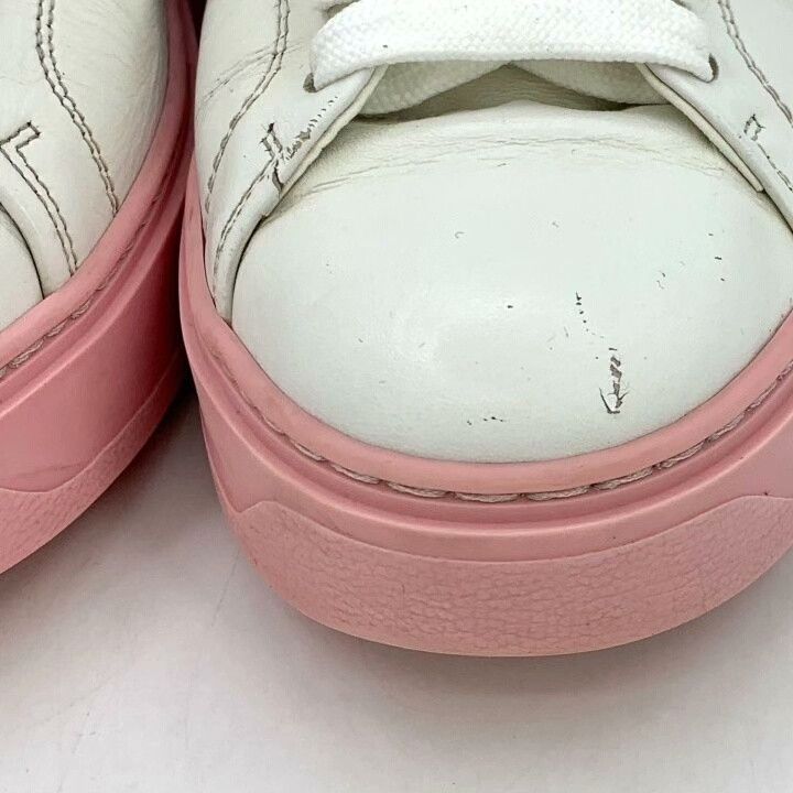 Louis Vuitton Louis Vuitton Time Out White Logo Sneakers Size US 5.5 / IT 35.5 - 9 Thumbnail