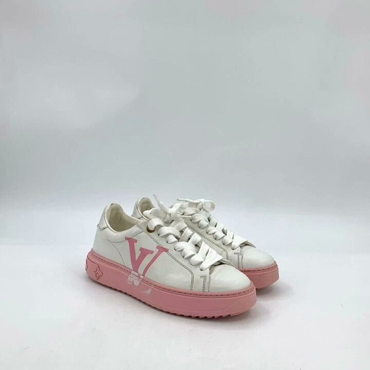 Louis Vuitton Louis Vuitton Time Out White Logo Sneakers Size US 5.5 / IT 35.5 - 2 Thumbnail