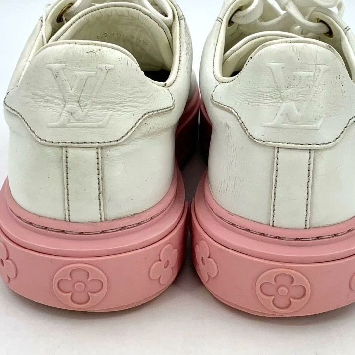 Louis Vuitton Louis Vuitton Time Out White Logo Sneakers Size US 5.5 / IT 35.5 - 8 Thumbnail