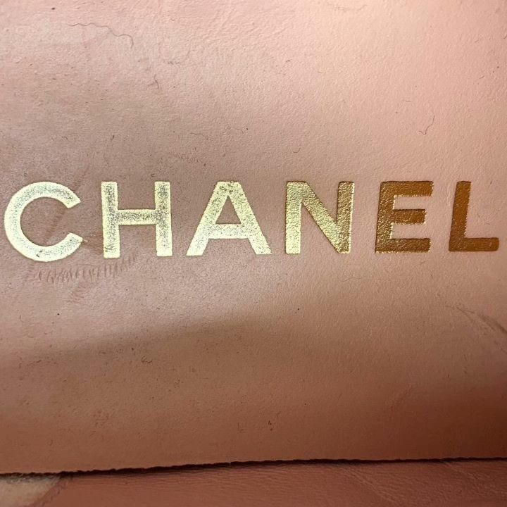 Chanel Chanel Pink Quilted Lace-Up Flat Shoes Size US 6 / IT 36 - 7 Thumbnail