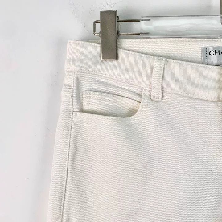 Chanel Chanel White Button Design Denim Pants Size 38" / US 16 / IT 52 - 3 Thumbnail