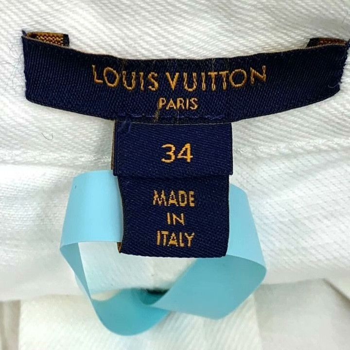 Louis Vuitton Louis Vuitton 2022 White Monogram Denim Shorts Size 34" / US 12 / IT 48 - 5 Thumbnail