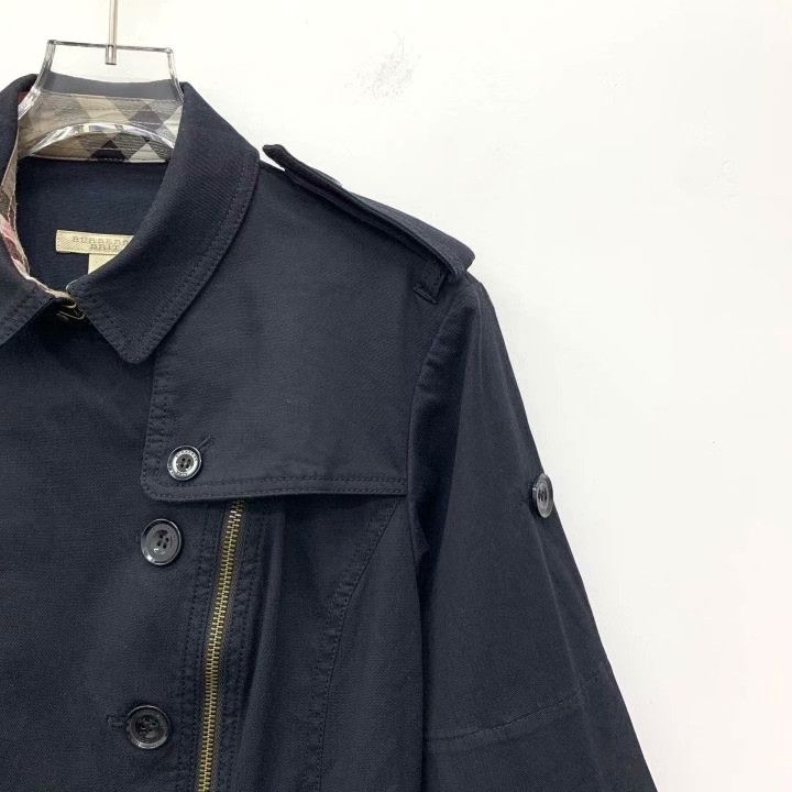 Burberry Burberry Black Cotton Trench Dress Size M / US 6-8 / IT 42-44 - 3 Thumbnail