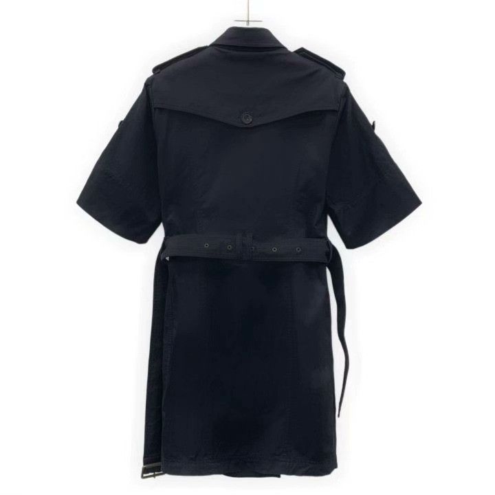 Burberry Burberry Black Cotton Trench Dress Size M / US 6-8 / IT 42-44 - 2 Thumbnail