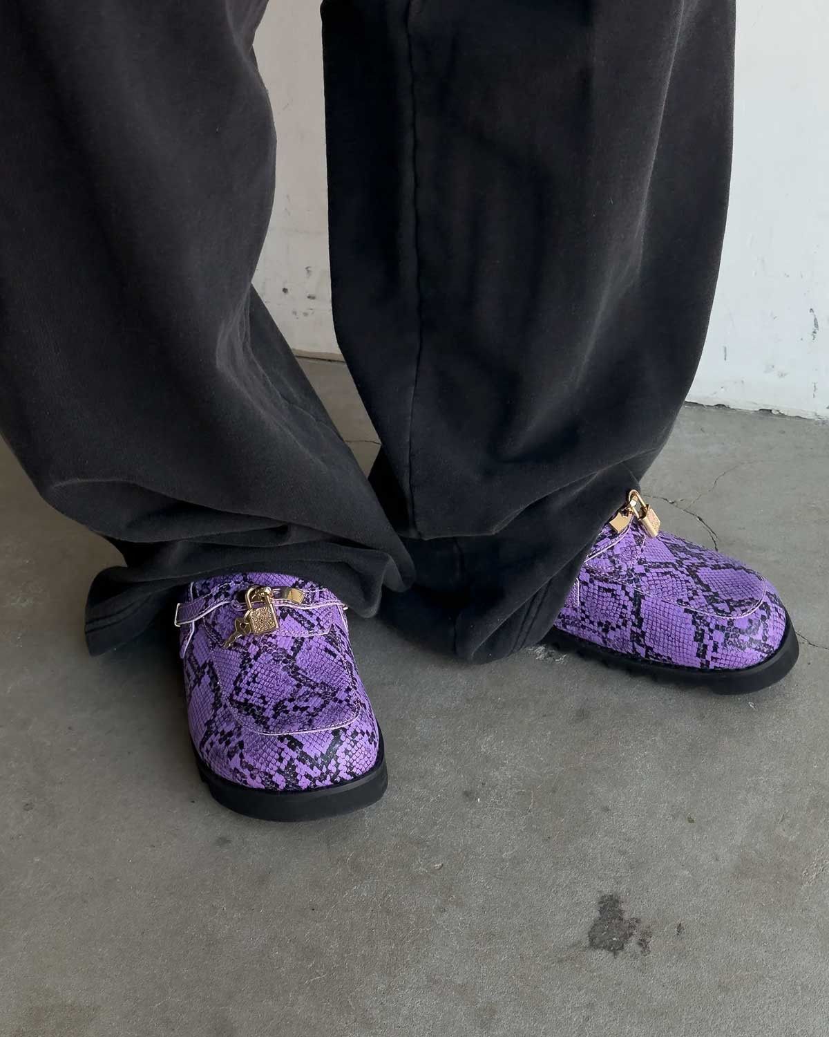 Bravest Studios Bag Clog Snakeskin Purple Size US 10 / EU 43 - 4 Thumbnail