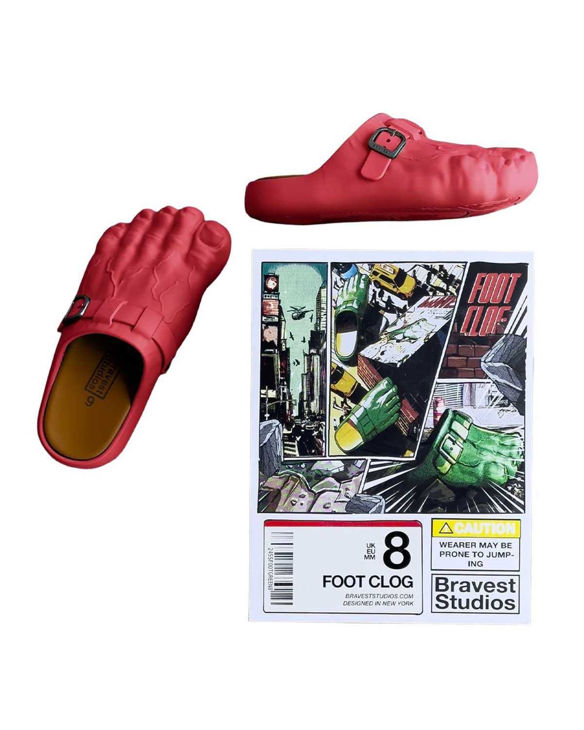 Bravest Studios Foot Clogs Red Size US 7 / EU 40 - 3 Thumbnail