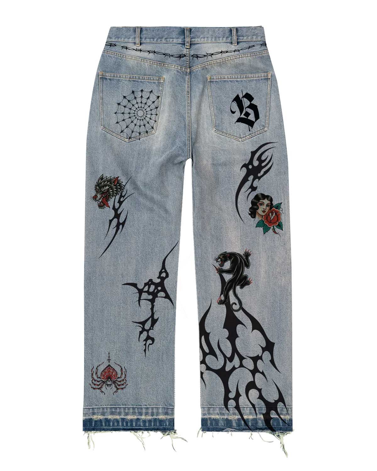 Bravest Studios Tattoo Denim Blue Size US 28 / EU 44 - 2 Thumbnail