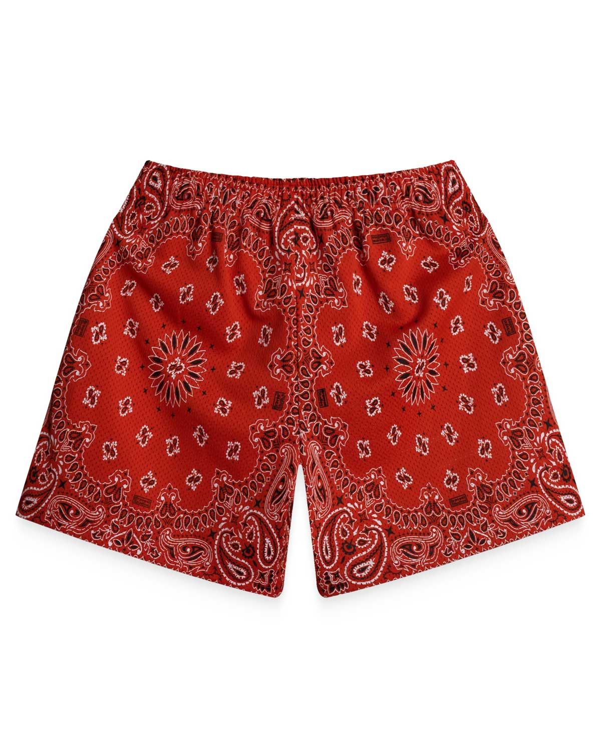 Bravest Studios Screen Printed Paisley Two Tone Shorts Red Size US 30 / EU 46 - 2 Thumbnail
