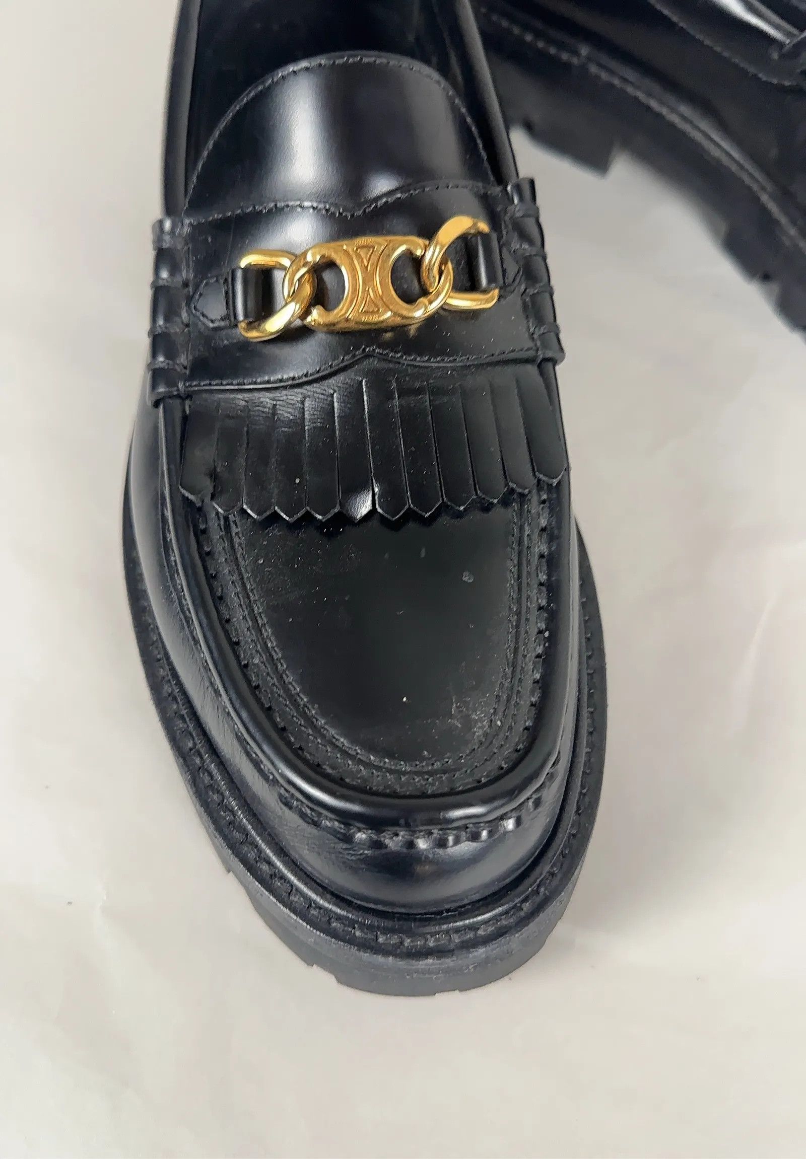 Celine Celine Margaret Loafer Triomphe Chain Loafers Size US 9 / IT 39 - 9 Thumbnail