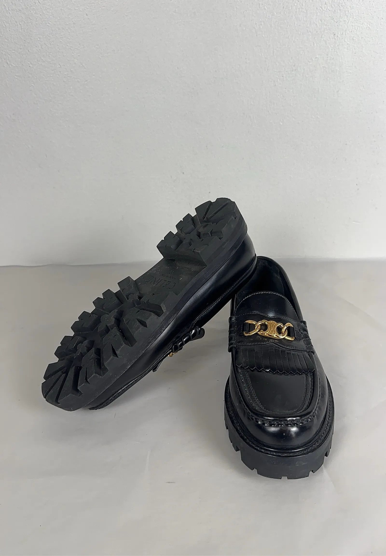 Celine Celine Margaret Loafer Triomphe Chain Loafers Size US 9 / IT 39 - 5 Thumbnail