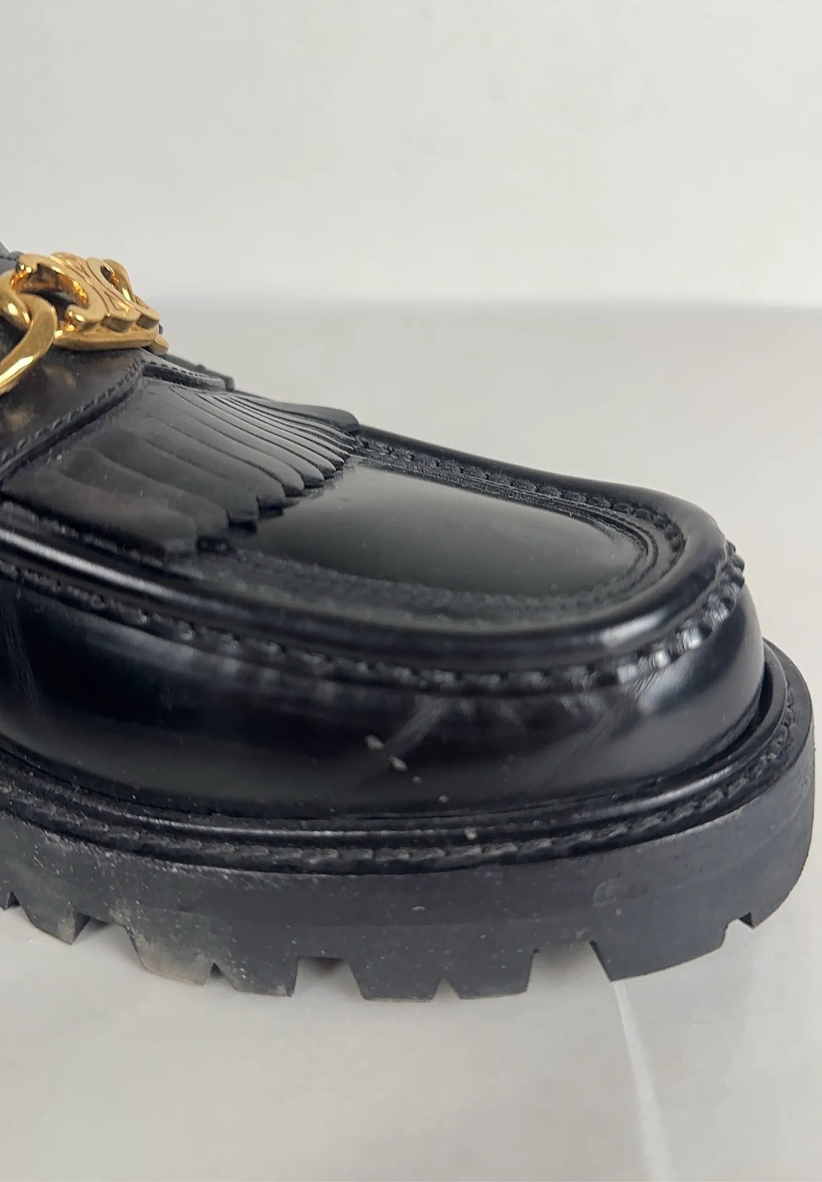 Celine Celine Margaret Loafer Triomphe Chain Loafers Size US 9 / IT 39 - 11 Thumbnail