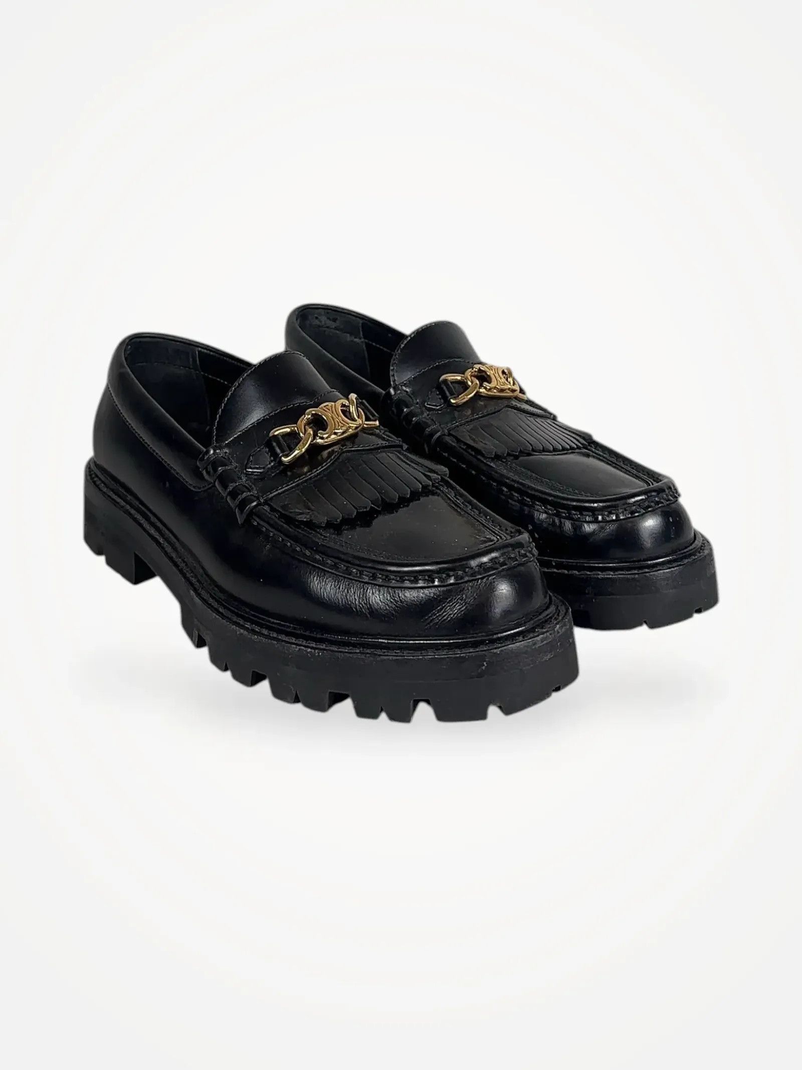 Celine Celine Margaret Loafer Triomphe Chain Loafers Size US 9 / IT 39 - 2 Thumbnail