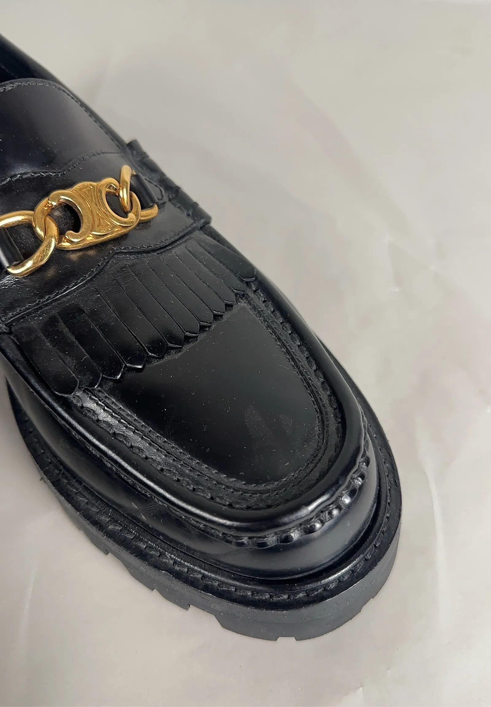 Celine Celine Margaret Loafer Triomphe Chain Loafers Size US 9 / IT 39 - 10 Thumbnail