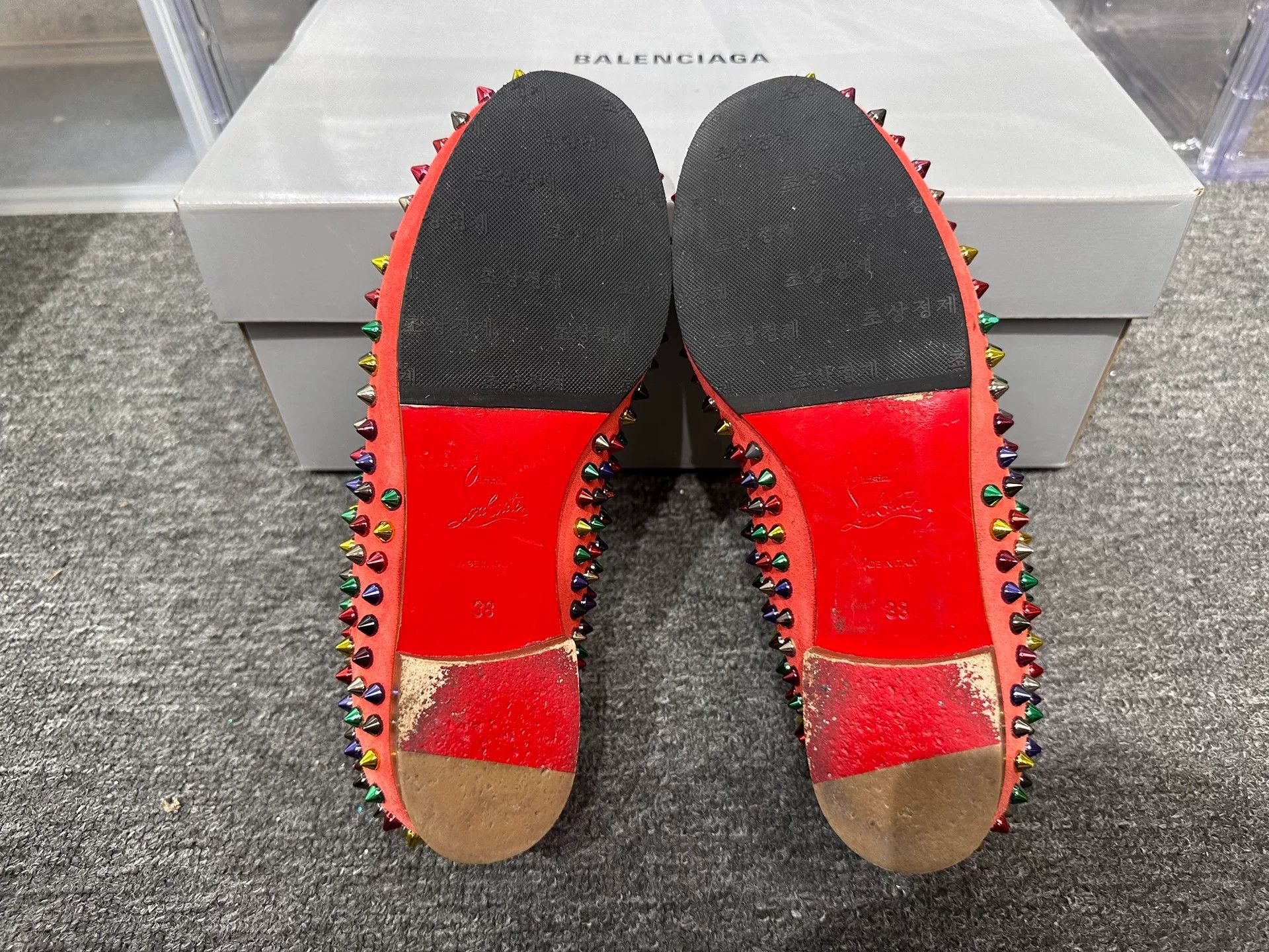 Christian Louboutin Christian Louboutin Red Lowtop Sneakers 5.5 Men Size US 5.5 / EU 38 - 6 Thumbnail