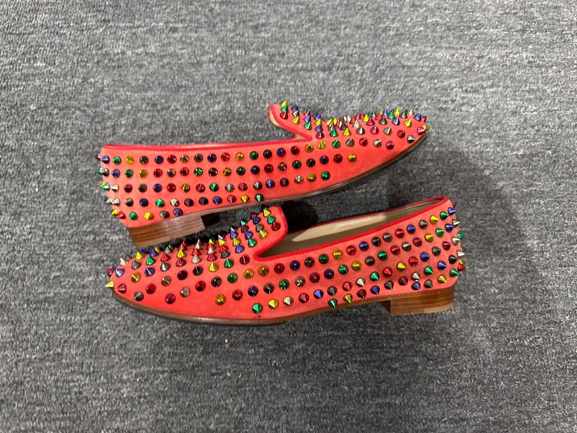 Christian Louboutin Christian Louboutin Red Lowtop Sneakers 5.5 Men Size US 5.5 / EU 38 - 2 Thumbnail