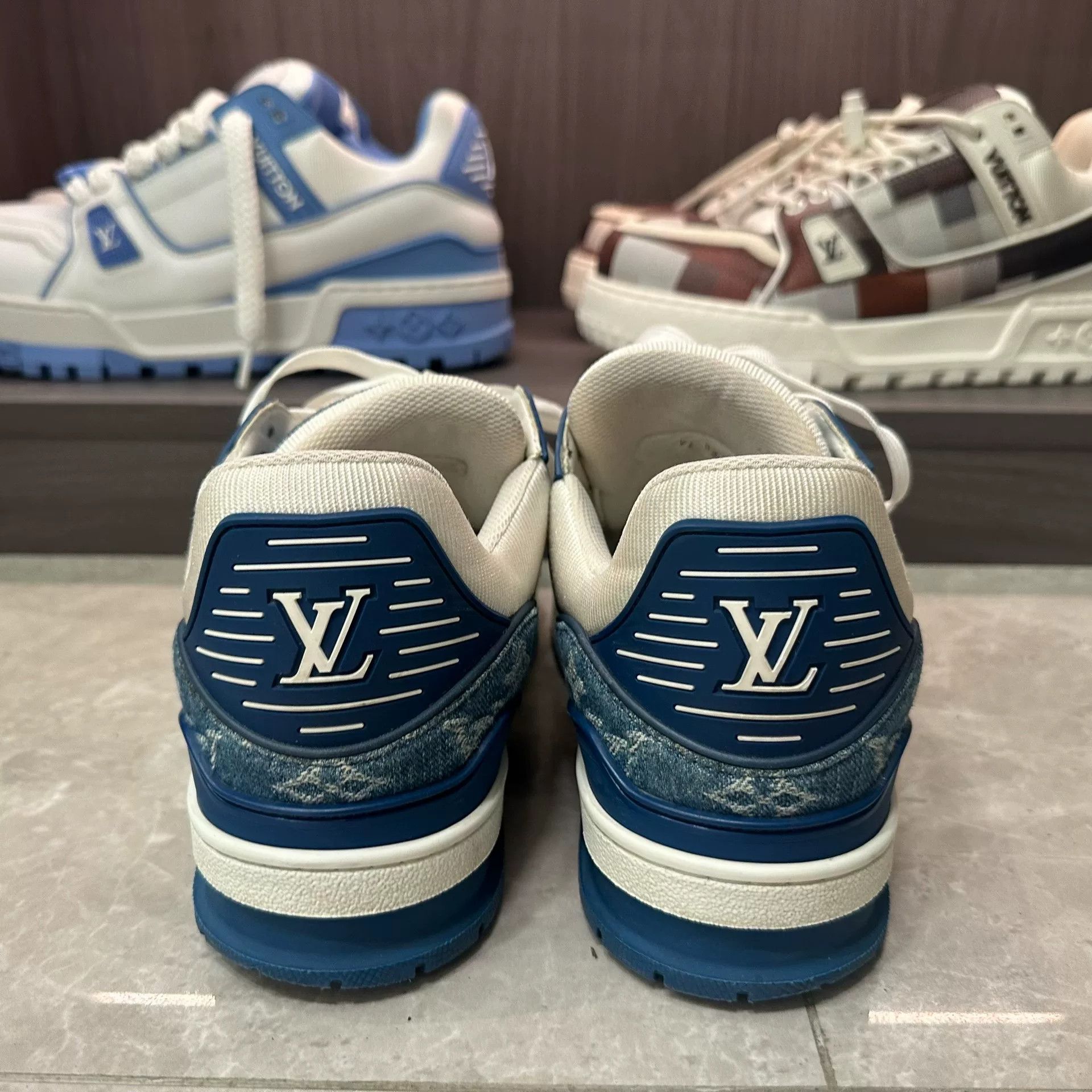 Louis Vuitton Louis Vuitton Training Denim Blue Lowtop Sneakers 8 Men Size US 8 / EU 41 - 5 Thumbnail