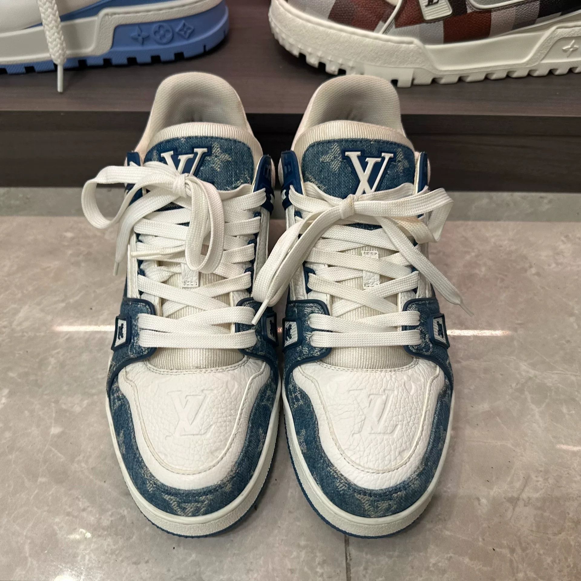Louis Vuitton Louis Vuitton Training Denim Blue Lowtop Sneakers 8 Men Size US 8 / EU 41 - 4 Thumbnail