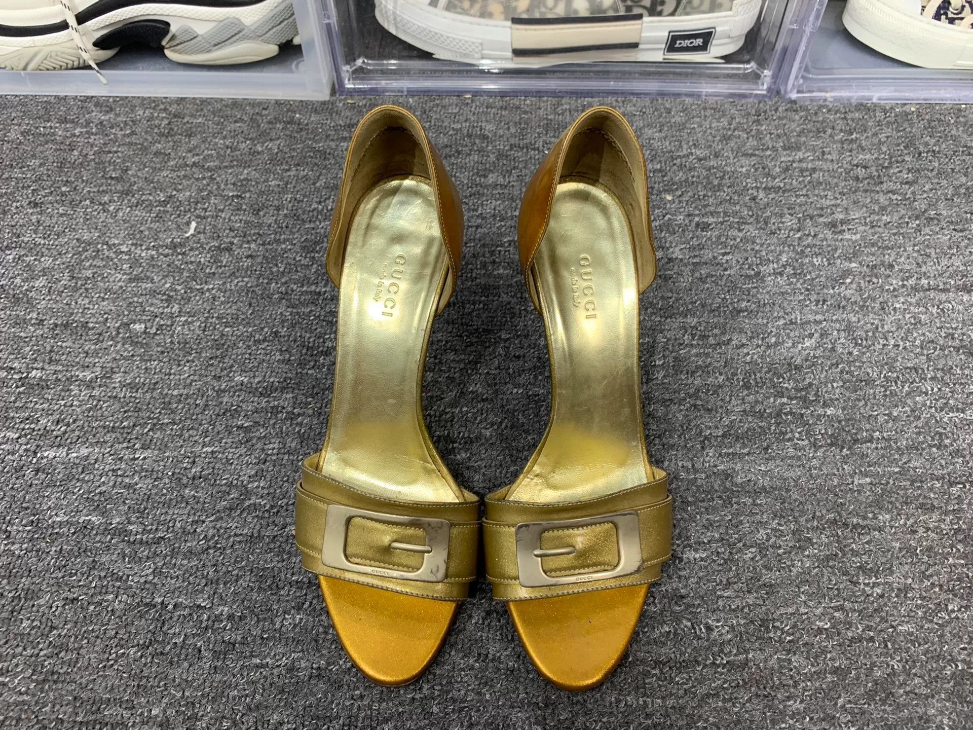 Gucci Gucci Gold Sandals us_6 Women Size US 6 / IT 36 - 4 Thumbnail