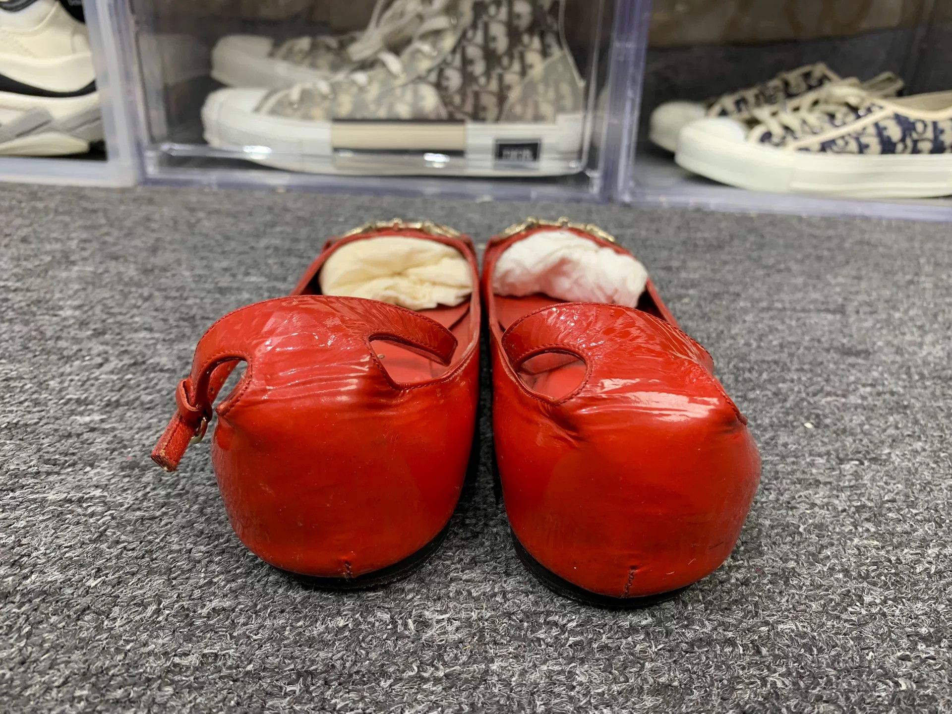 Gucci Gucci Patent Red Lowtop Sneakers us_5 Women Size US 5 / IT 35 - 5 Thumbnail