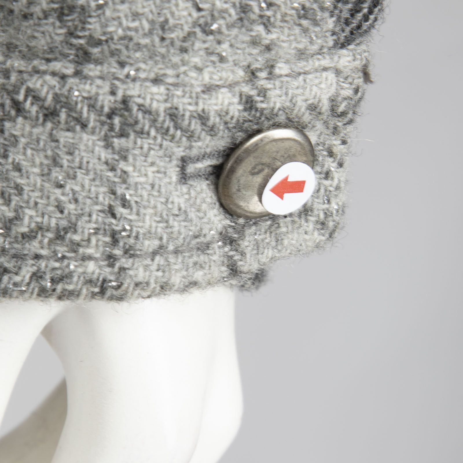 Marithe + Francois Girbaud Grey Wool Tartan Jacket Size L / US 10 / IT 46 - 5 Thumbnail