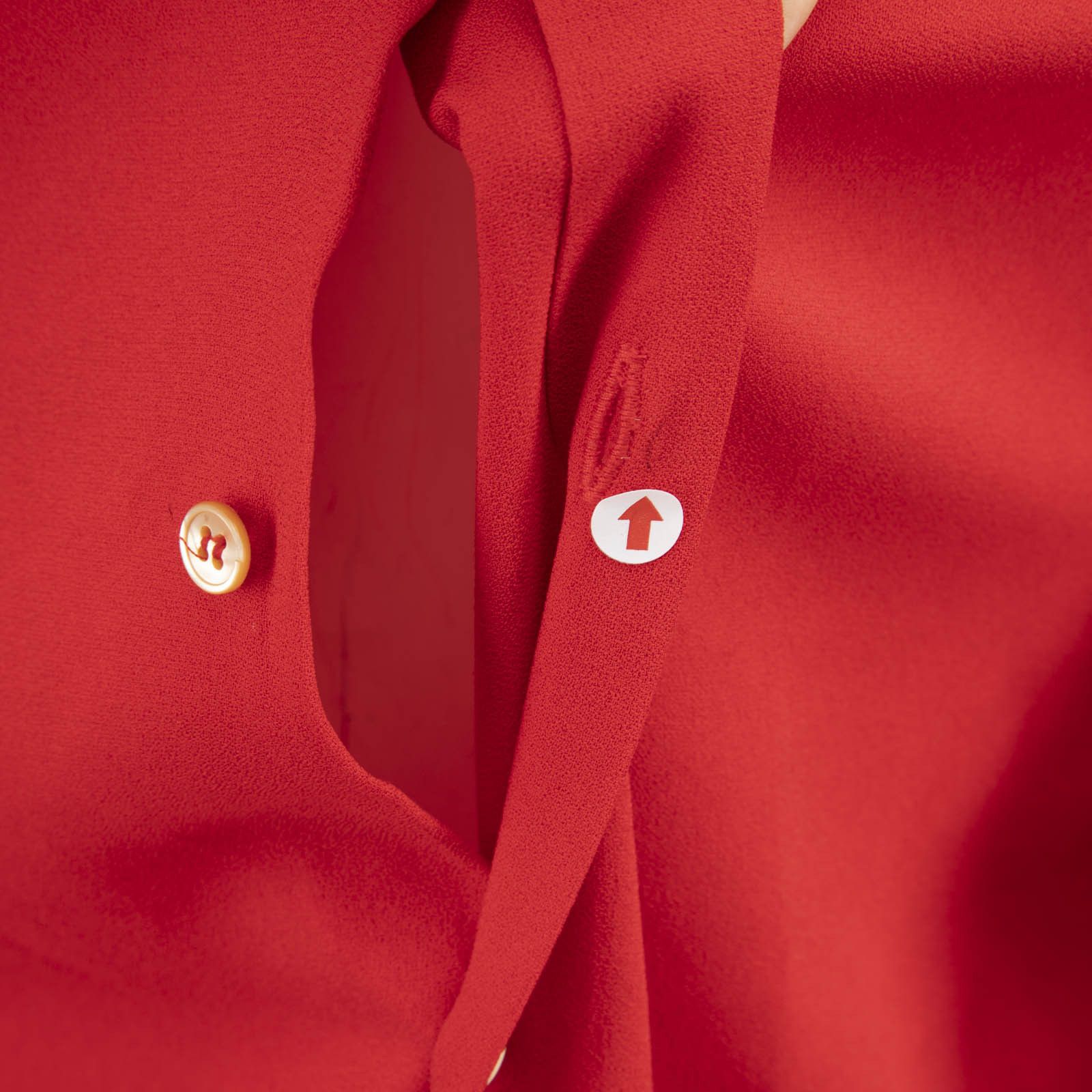 Miu Miu Red Embellished Blouse Size XS / US 0-2 / IT 36-38 - 5 Thumbnail