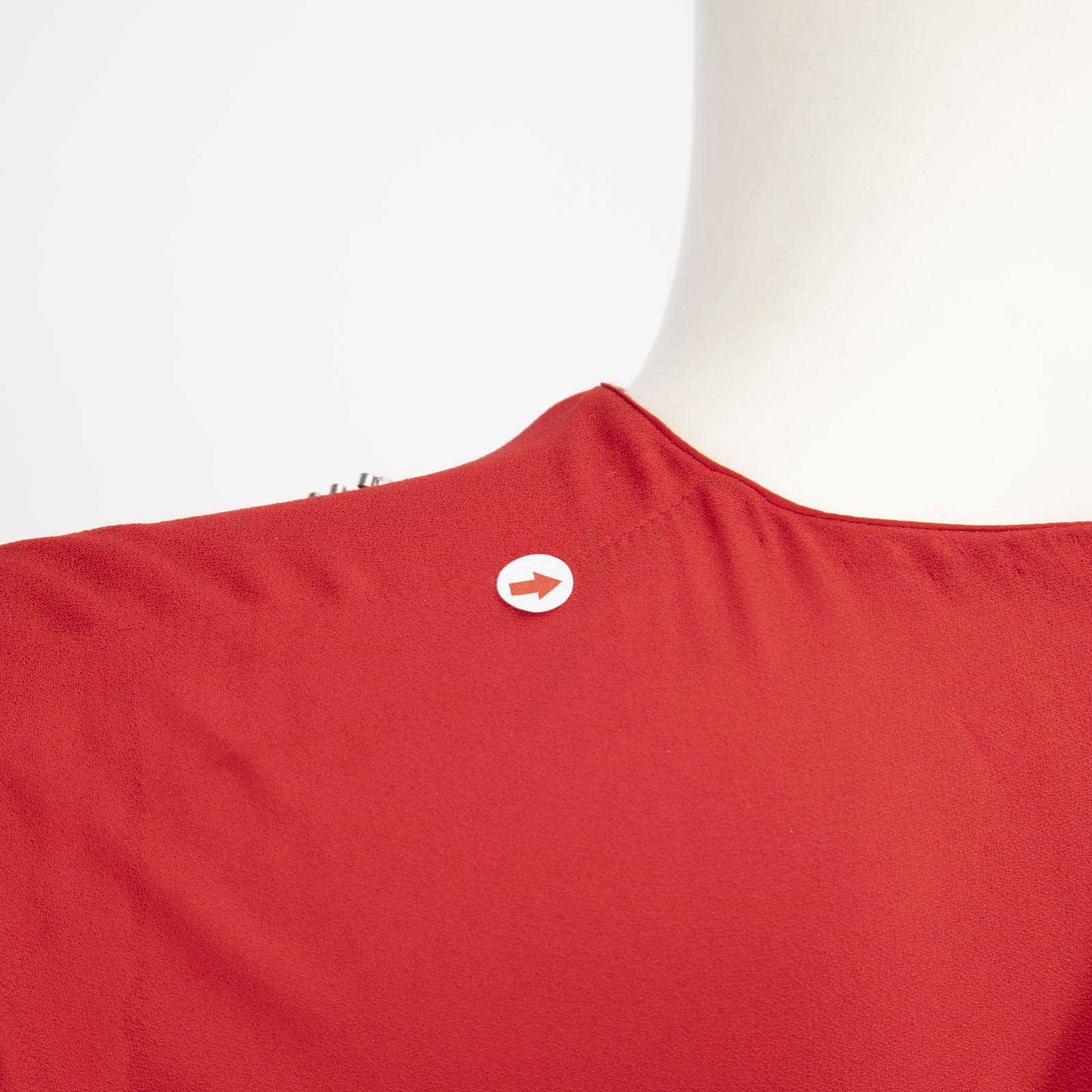 Miu Miu Red Embellished Blouse Size XS / US 0-2 / IT 36-38 - 6 Thumbnail