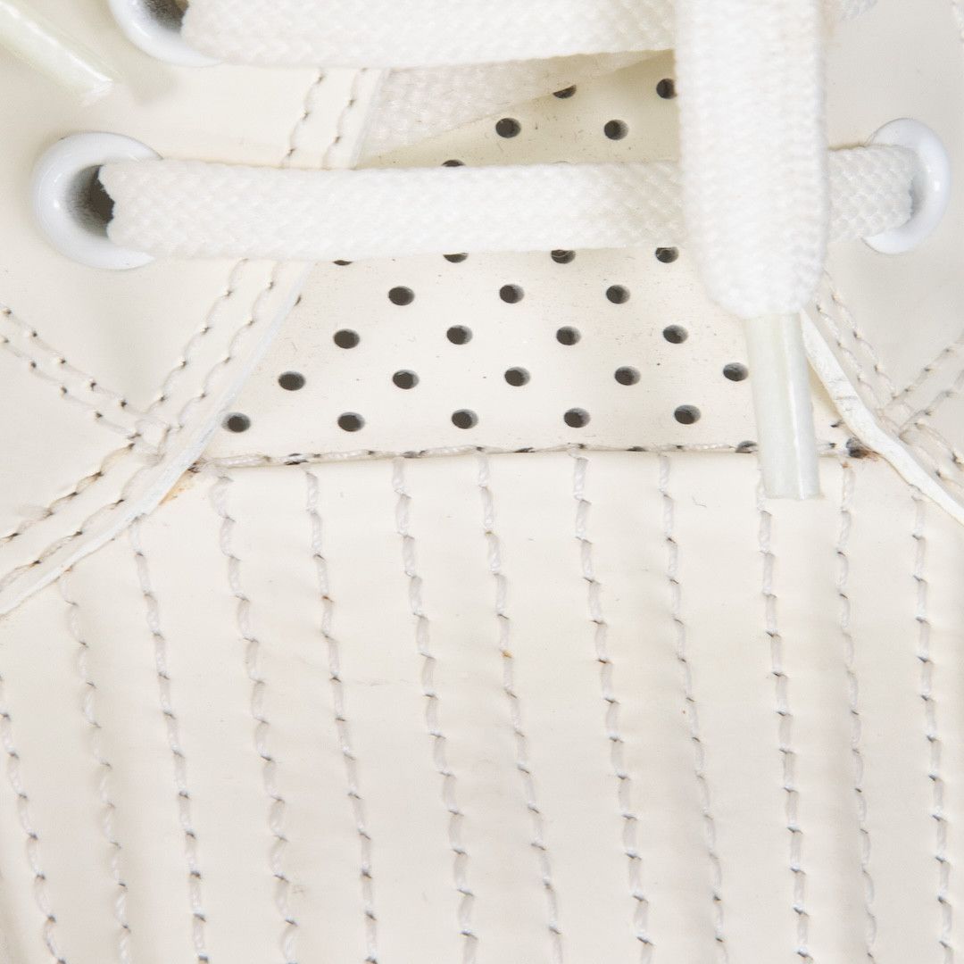 Louis Vuitton White Leather Perforated Wedges Size US 7.5 / IT 37.5 - 6 Thumbnail