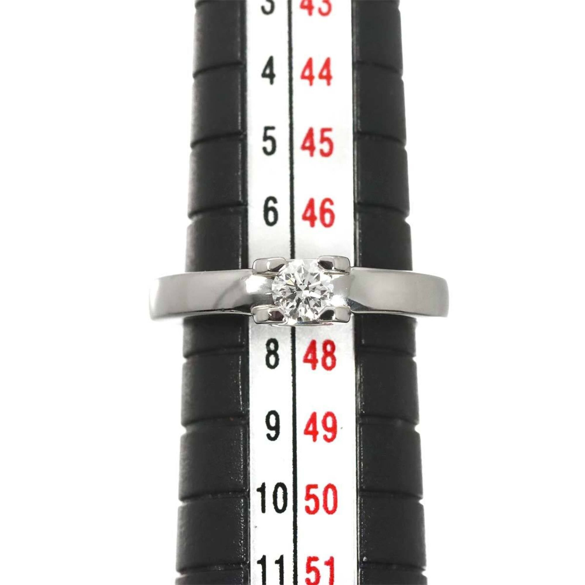 Cartier Cartier C de Solitaire Diamond Ring, 0.23ct E VVS1, Size 47, Platinum. Size ONE SIZE - 7 Thumbnail
