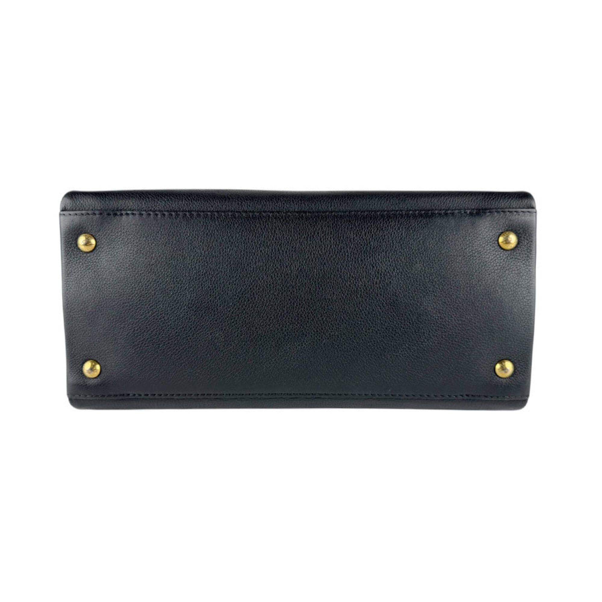 Louis Vuitton Louis Vuitton Lockmeet Leather Shoulder Bag, Black, Women's, M54569 z9308 Size ONE SIZE - 4 Thumbnail