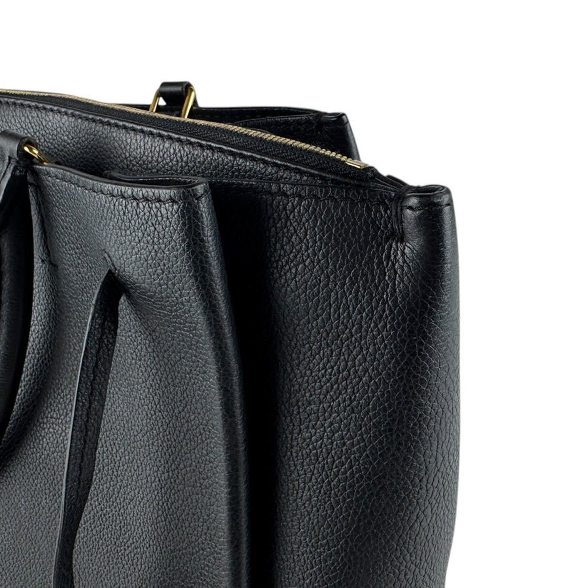 Louis Vuitton Louis Vuitton Lockmeet Leather Shoulder Bag, Black, Women's, M54569 z9308 Size ONE SIZE - 7 Thumbnail