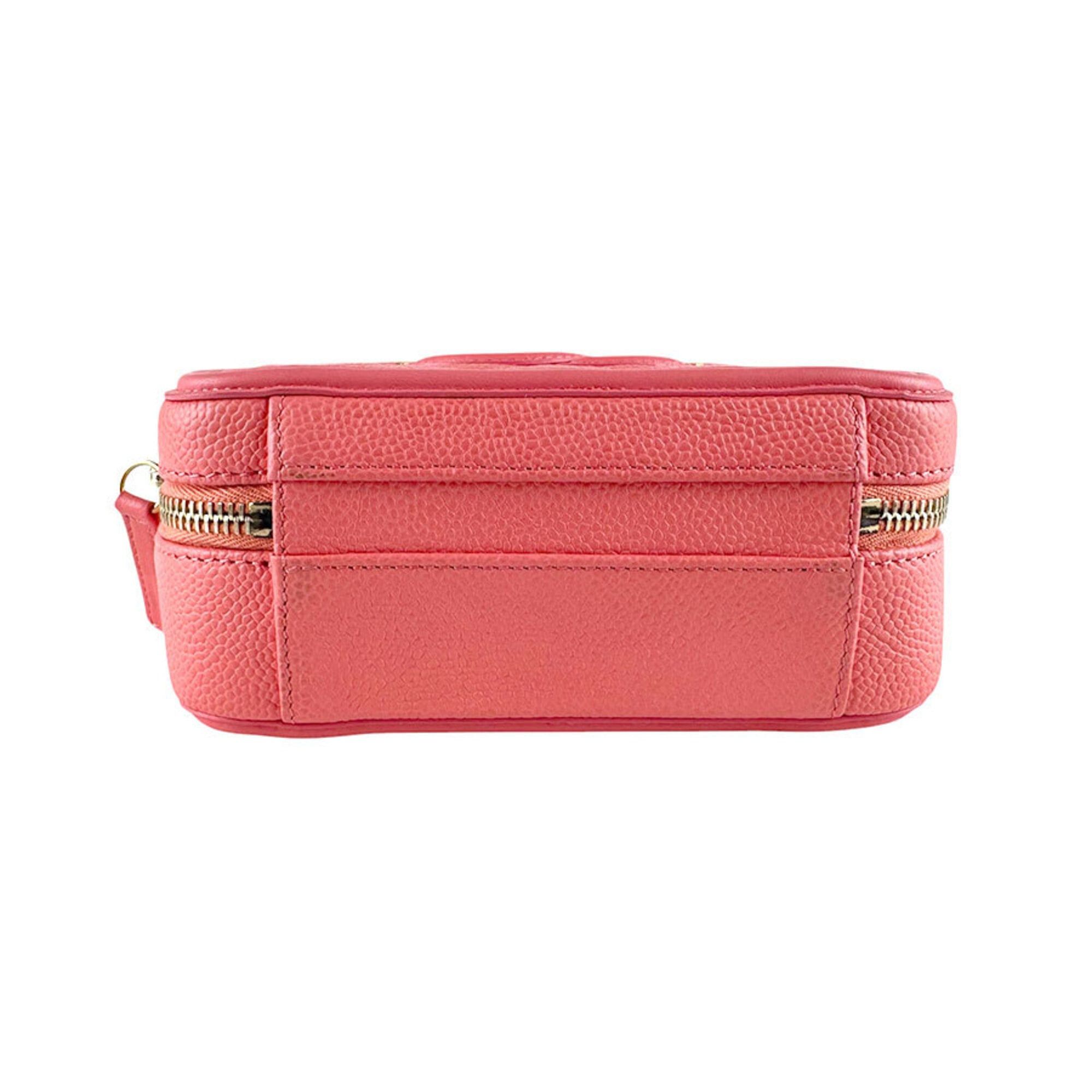 Chanel Chanel Shoulder Bag CC Figley Caviar Leather Pink Women's z9351 Size ONE SIZE - 4 Thumbnail