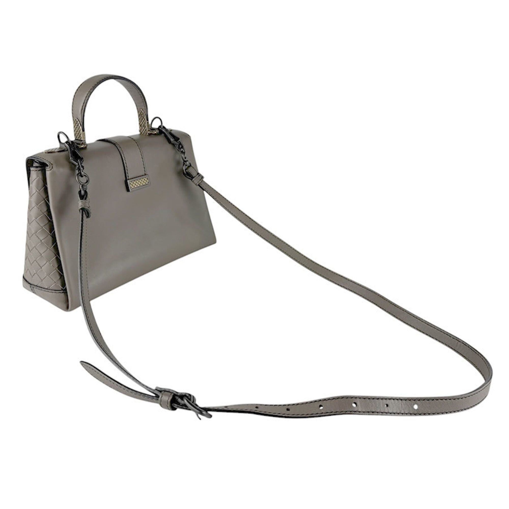 Bottega Veneta Bottega Veneta handbag/shoulder bag, Intrecciato, Small Piazza, leather, greige, women's, z9356 Size ONE SIZE - 10 Thumbnail