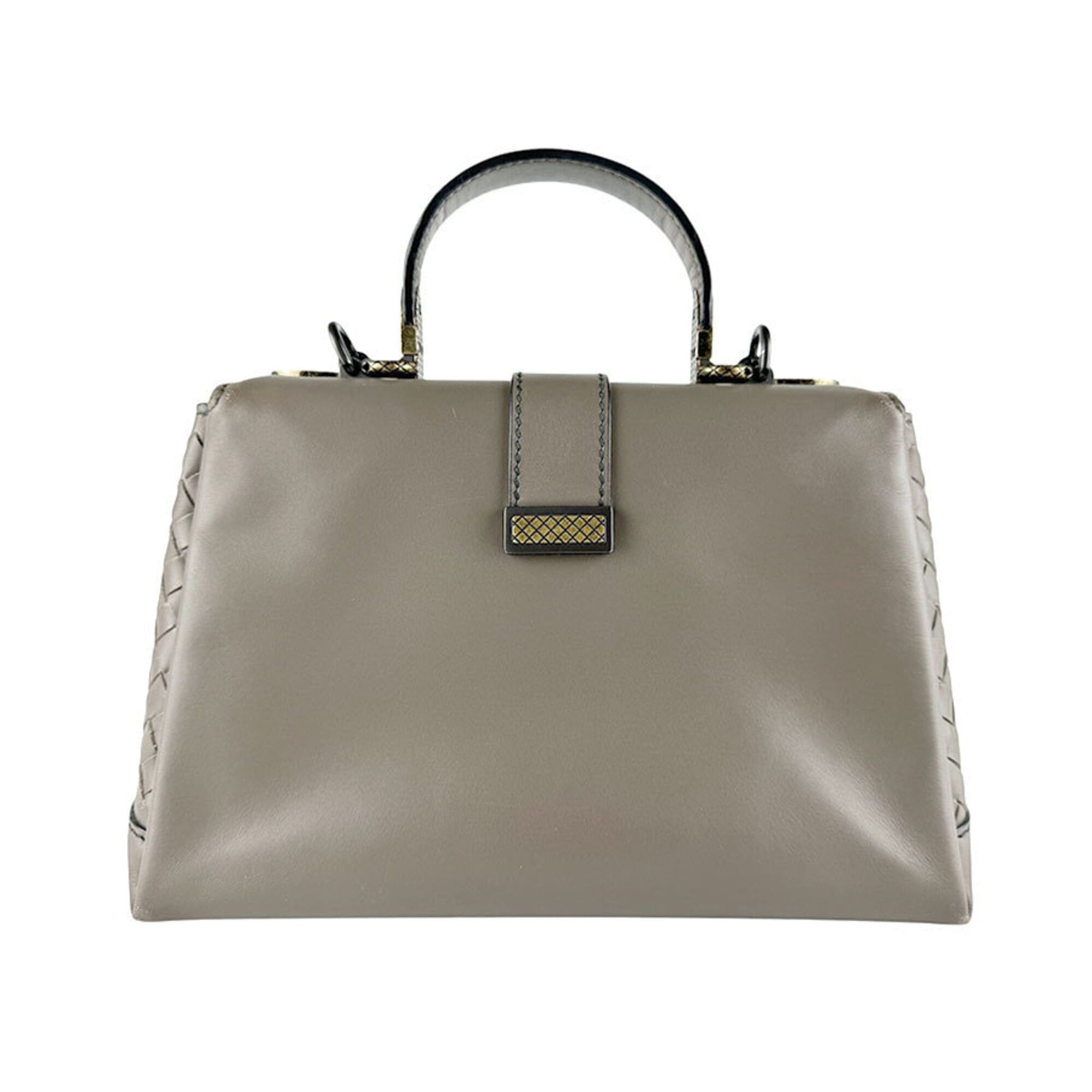 Bottega Veneta Bottega Veneta handbag/shoulder bag, Intrecciato, Small Piazza, leather, greige, women's, z9356 Size ONE SIZE - 3 Thumbnail