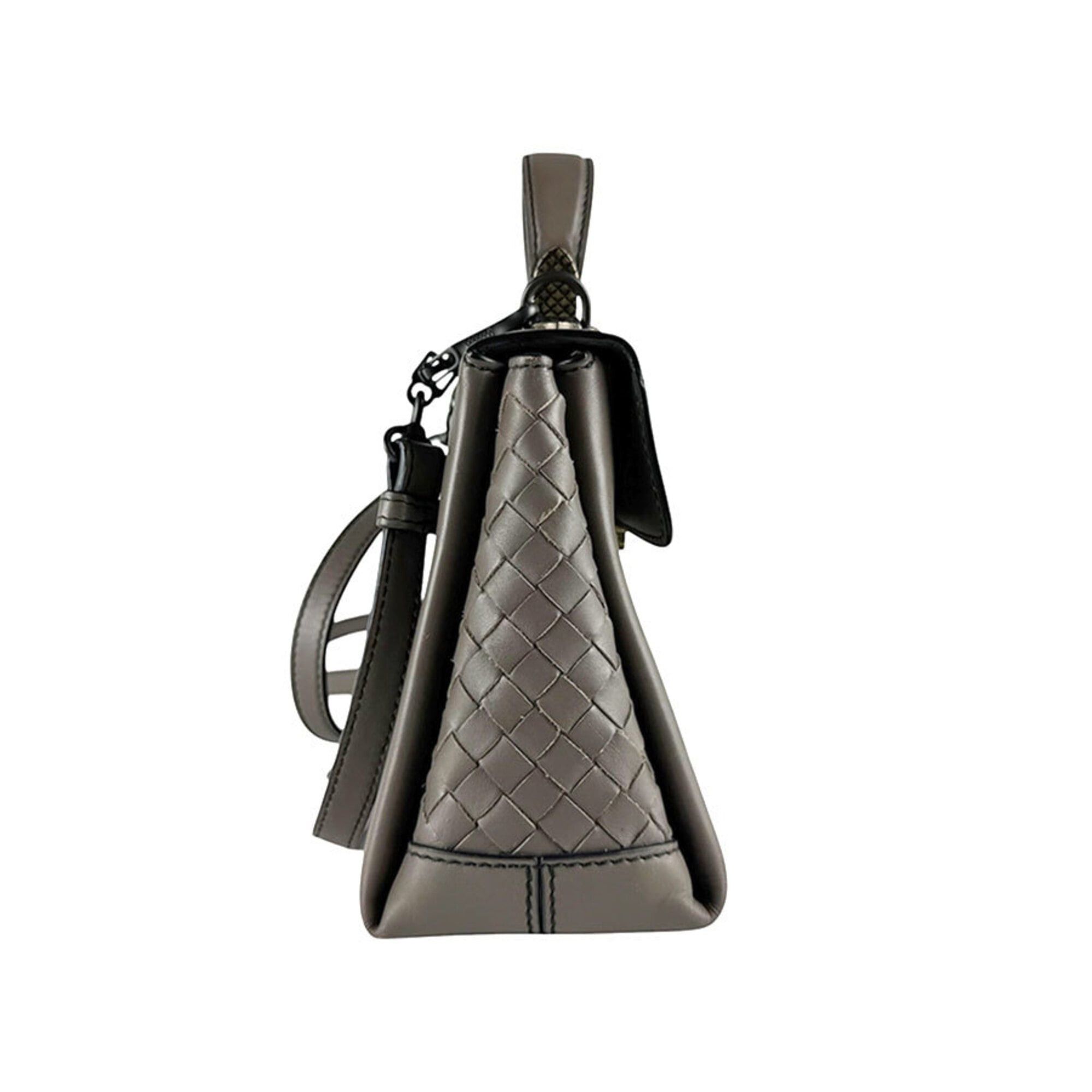 Bottega Veneta Bottega Veneta handbag/shoulder bag, Intrecciato, Small Piazza, leather, greige, women's, z9356 Size ONE SIZE - 2 Thumbnail
