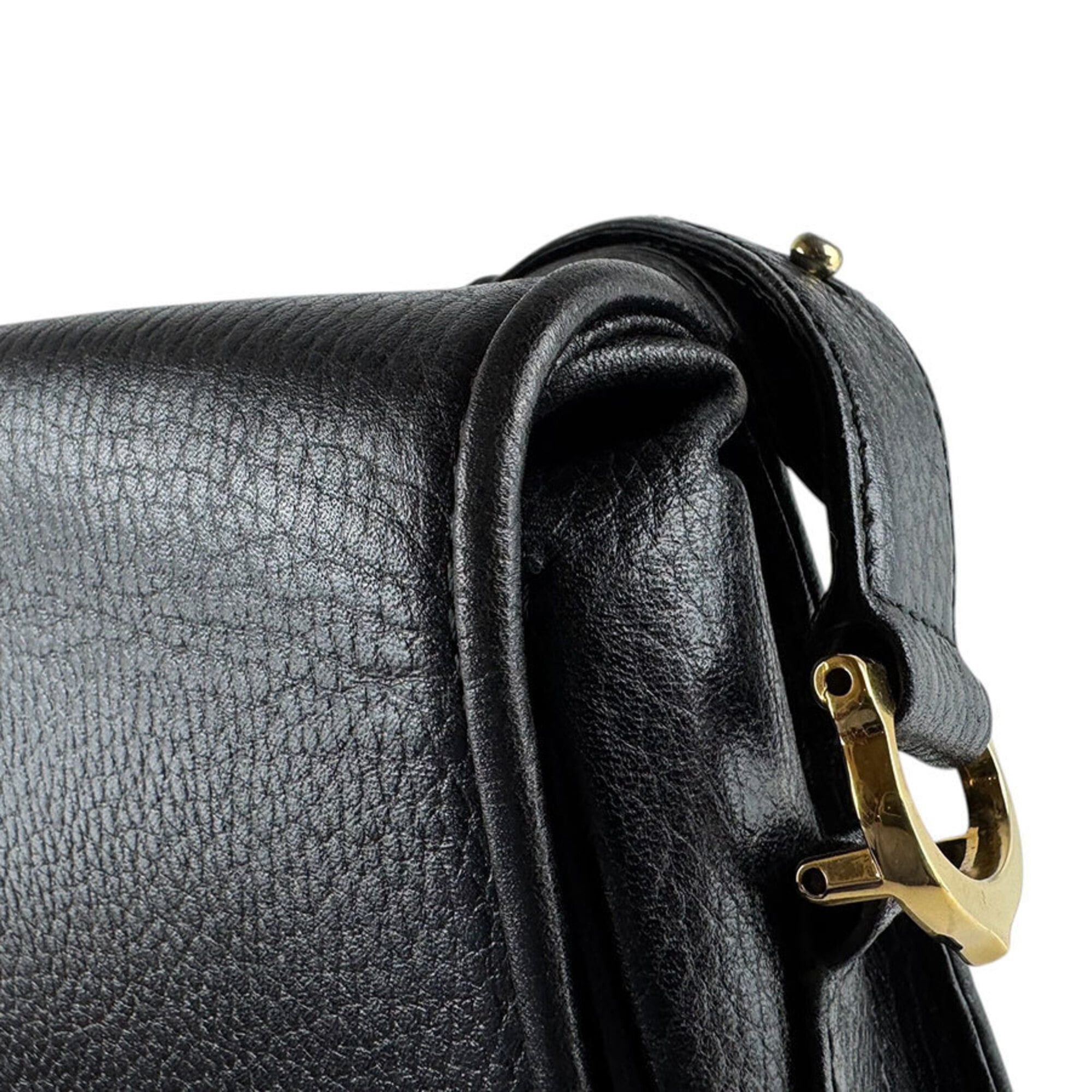Cartier Cartier shoulder bag, Must line, leather, black and gold, women's, z9344 Size ONE SIZE - 7 Thumbnail