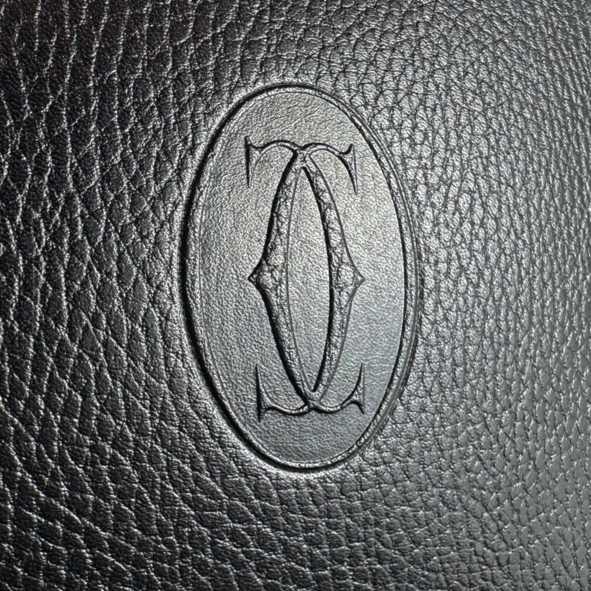 Cartier Cartier shoulder bag, Must line, leather, black and gold, women's, z9344 Size ONE SIZE - 11 Thumbnail