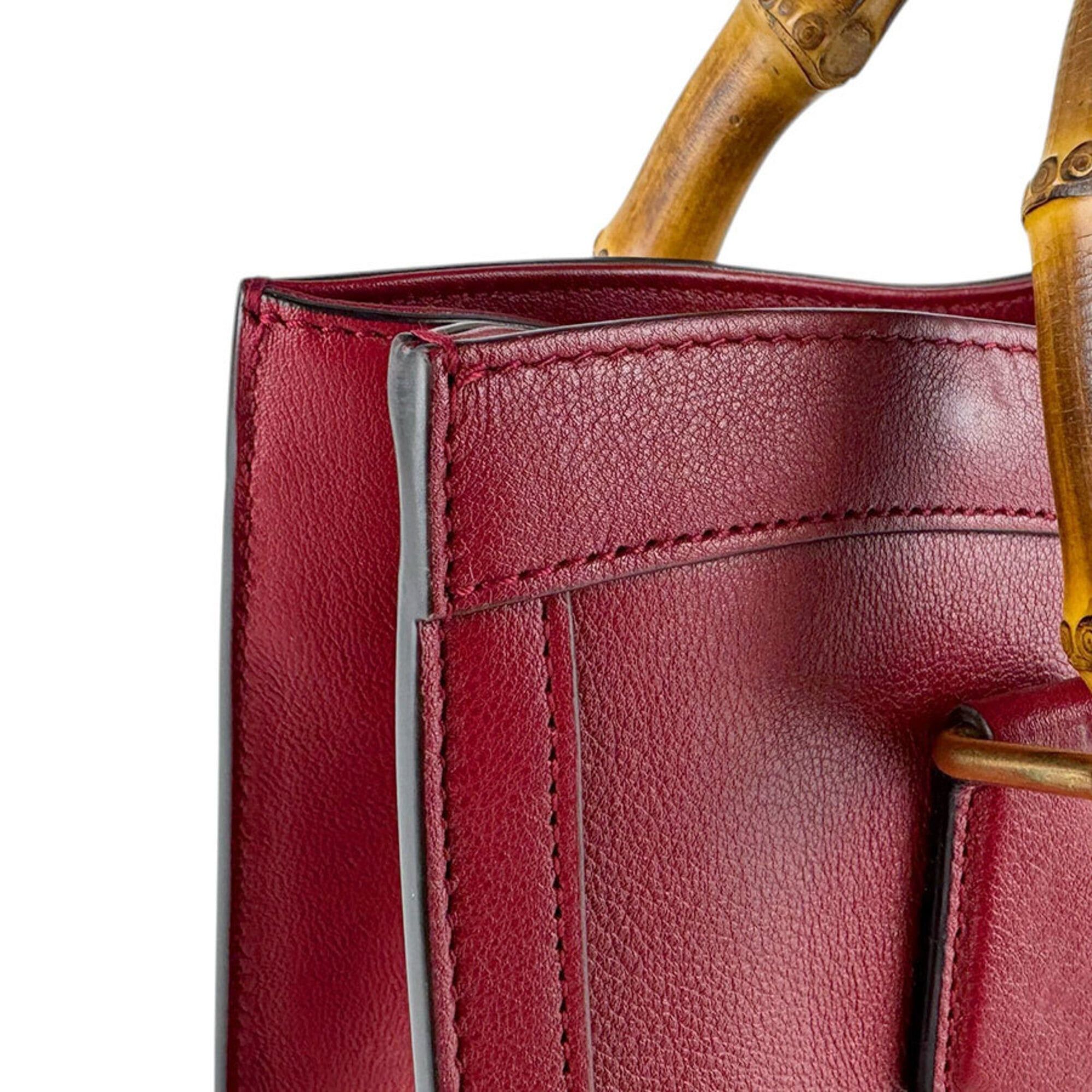 Gucci Gucci Handbag Shoulder Bag Bamboo Diana Small Tote Leather Red Women's 660195 z9306 Size ONE SIZE - 6 Thumbnail