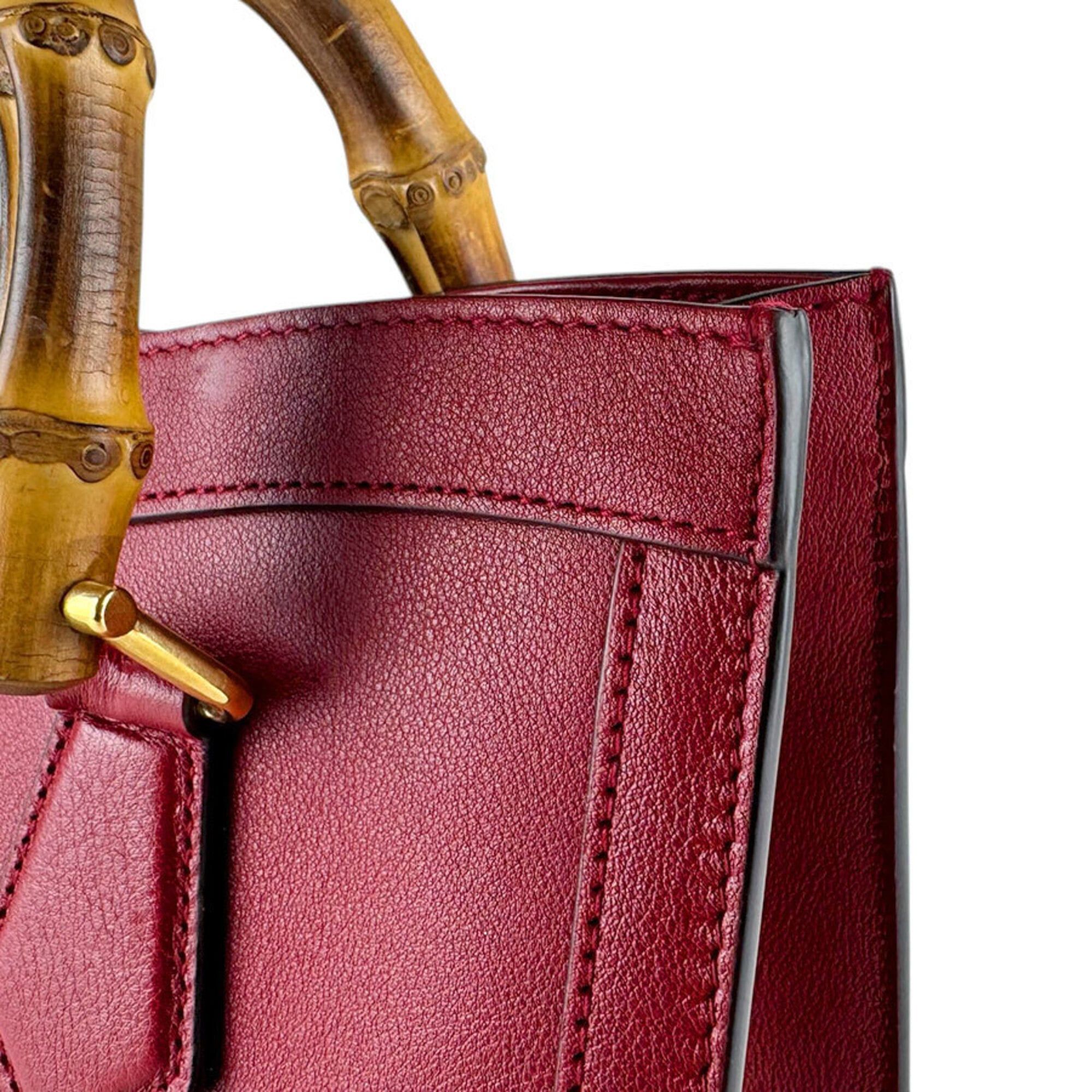 Gucci Gucci Handbag Shoulder Bag Bamboo Diana Small Tote Leather Red Women's 660195 z9306 Size ONE SIZE - 7 Thumbnail