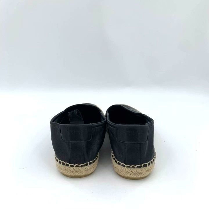 Yves Saint Laurent Saint Laurent Black Logo Slip-On Fisherman Shoes Size US 8 / IT 38 - 4 Thumbnail